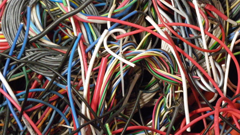 Electronic scrap wiring