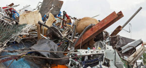 Scrap metal pile